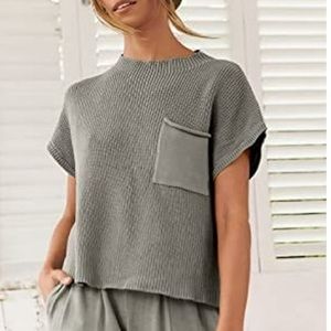 NWOT Ugerlov Women’s Knit Pullover Sweater Top Size M Dark Gray Color